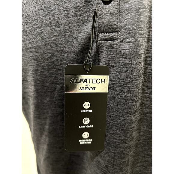 Alfani Mens Alfatech Ethan Polo Shirt Stretch Small Moisture Wicking Easy Care - Picture 5 of 7
